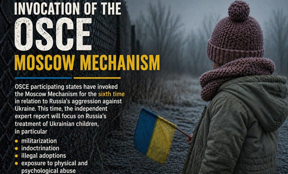OSCE States invoked the Moscow Mechanism in response to the militarization and indoctrination of Ukrainian children by Russia