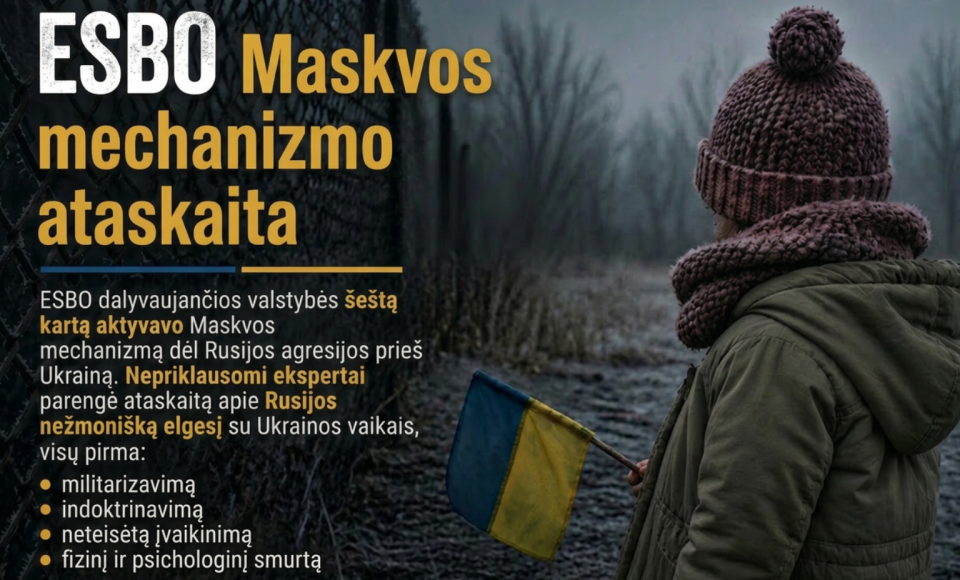 Nepriklausomi ESBO Maskvos mechanizmo ekspertai: Rusijos praktika sistemiškai militarizuoti ir...