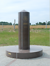 The granite monolith marking the state border intersection point at Vištytis
